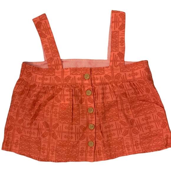 NWT Anthropologie Woven Coral Tank Top Medium - Picture 4 of 5